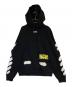 OFFWHITE（オフホワイト）の古着「バイアスロゴパーカー」｜ブラック