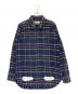OFFWHITE（オフホワイト）の古着「バイアスバックプリントチェックシャツ」｜ネイビー