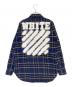 OFFWHITE (オフホワイト) バイアスバックプリントチェックシャツ ネイビー サイズ:M：22000円
