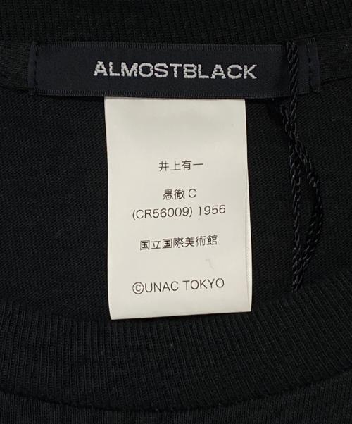 ALMOSTBLACK（オールモストブラック）ALMOSTBLACK (オールモストブラック) C-NECK PRINT LONG Tee ブラック サイズ:2の古着・服飾アイテム