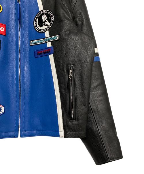 SUPREME（シュプリーム）SUPREME (シュプリーム) Hysteric Glamour (ヒステリックグラマー) VANSON (バンソン) Jacket ブラック×ブルー サイズ:Lの古着・服飾アイテム