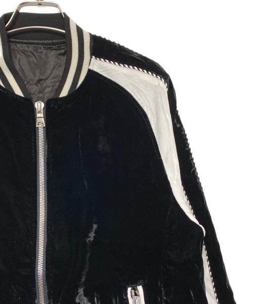 BALMAIN（バルマン）BALMAIN (バルマン) バックロゴベロアジップアップブルゾン ブラック サイズ:48の古着・服飾アイテム