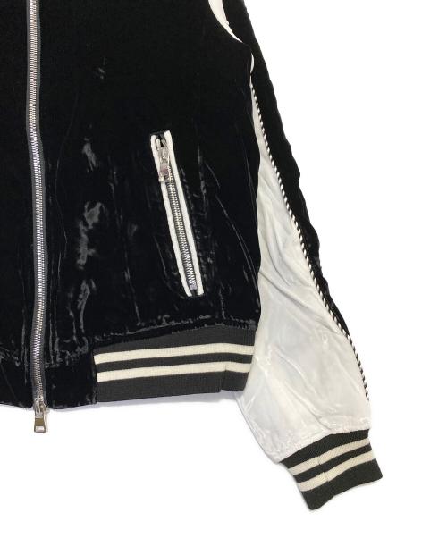 BALMAIN（バルマン）BALMAIN (バルマン) バックロゴベロアジップアップブルゾン ブラック サイズ:48の古着・服飾アイテム