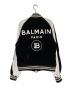 BALMAIN (バルマン) バックロゴベロアジップアップブルゾン ブラック サイズ:48：50000円