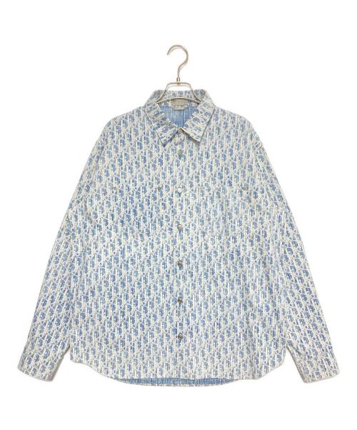 Dior（ディオール）Dior (ディオール) オブリーク コットン デニムシャツ スカイブルー サイズ:40の古着・服飾アイテム