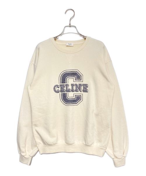 CELINE（セリーヌ）CELINE (セリーヌ) ロゴスウェット アイボリー サイズ:XSの古着・服飾アイテム