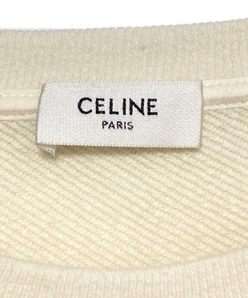 CELINE（セリーヌ）CELINE (セリーヌ) ロゴスウェット アイボリー サイズ:XSの古着・服飾アイテム