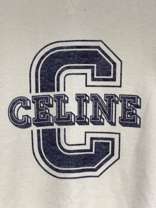 CELINE（セリーヌ）CELINE (セリーヌ) ロゴスウェット アイボリー サイズ:XSの古着・服飾アイテム