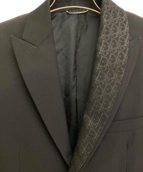 Dior（ディオール）Dior (ディオール) 21SS ラペルオブリーク切替1B テーラードジャケット ブラック サイズ:46の古着・服飾アイテム