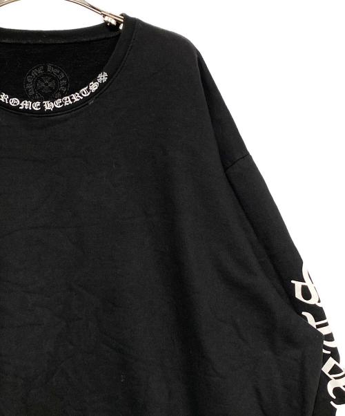 CHROME HEARTS（クロムハーツ）CHROME HEARTS (クロムハーツ) Neck Logo Crewneck Sweatshirt ブラック サイズ:XXLの古着・服飾アイテム