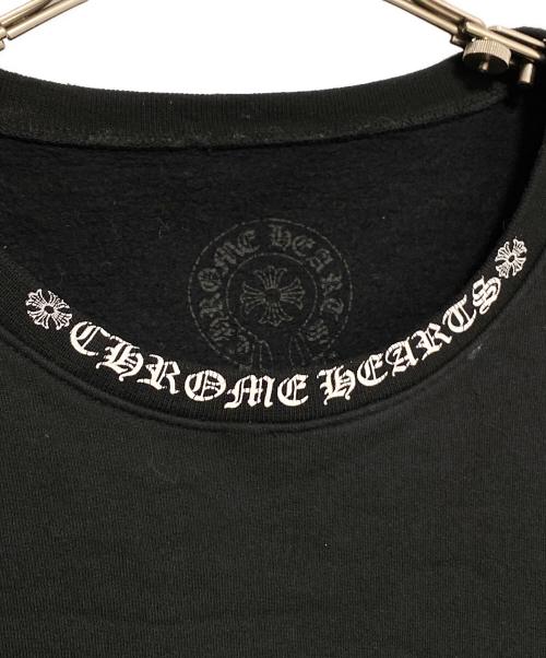 CHROME HEARTS（クロムハーツ）CHROME HEARTS (クロムハーツ) Neck Logo Crewneck Sweatshirt ブラック サイズ:XXLの古着・服飾アイテム