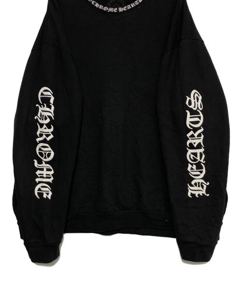 CHROME HEARTS（クロムハーツ）CHROME HEARTS (クロムハーツ) Neck Logo Crewneck Sweatshirt ブラック サイズ:XXLの古着・服飾アイテム