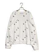 OFFWHITEオフホワイト）の古着「総柄ロゴスウェット」｜ホワイト
