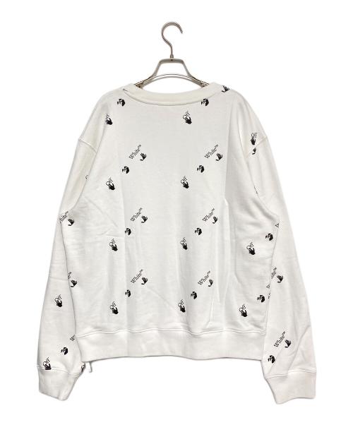 OFFWHITE（オフホワイト）OFFWHITE (オフホワイト) 総柄ロゴスウェット ホワイト サイズ:XXLの古着・服飾アイテム