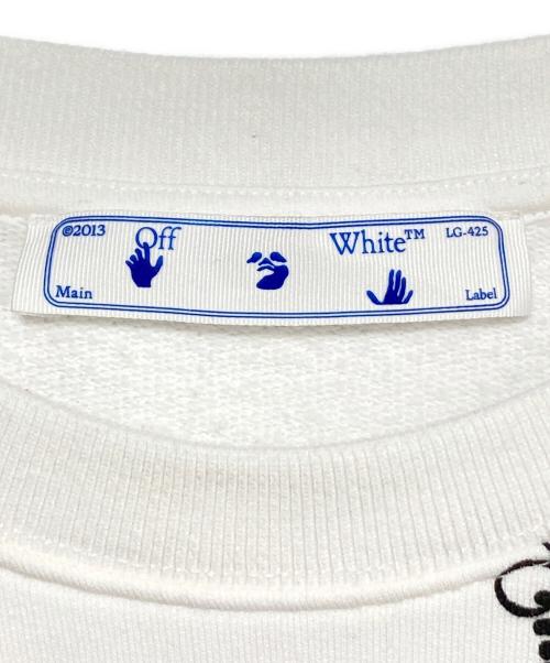 OFFWHITE（オフホワイト）OFFWHITE (オフホワイト) 総柄ロゴスウェット ホワイト サイズ:XXLの古着・服飾アイテム
