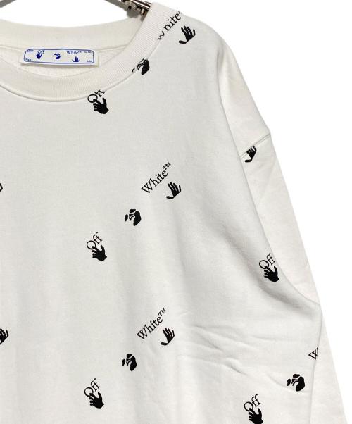 OFFWHITE（オフホワイト）OFFWHITE (オフホワイト) 総柄ロゴスウェット ホワイト サイズ:XXLの古着・服飾アイテム