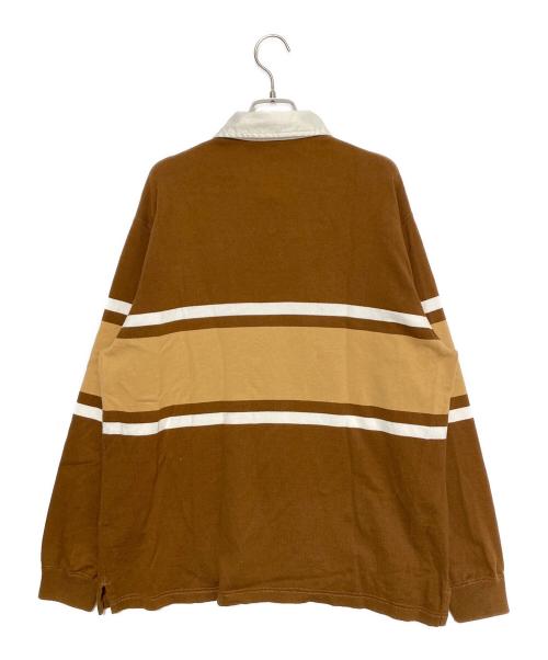 WASTED YOUTH（ウェイステッドユース）WASTED YOUTH (ウエステッド ユース) ロゴプリントラガー長袖シャツ ブラウン サイズ:Lの古着・服飾アイテム