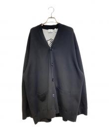 BURBERRY（バーバリー）の古着「チェッカークレストロゴカーディガン」｜ブラック