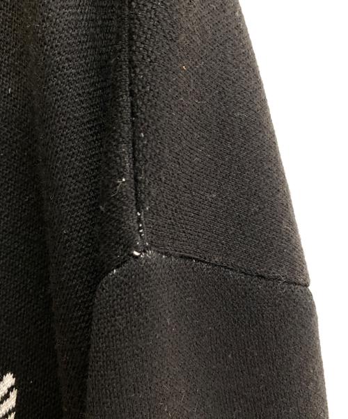 BURBERRY（バーバリー）BURBERRY (バーバリー) チェッカークレストロゴカーディガン ブラック サイズ:XLの古着・服飾アイテム