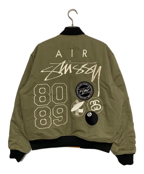 stussy（ステューシー）stussy (ステューシー) NIKE (ナイキ) Reversible Jacket カーキ×オレンジ サイズ:Mの古着・服飾アイテム
