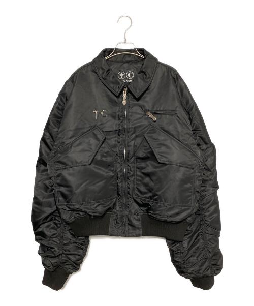 THUG CLUB（サグ クラブ）THUG CLUB (サグ クラブ) NYLON STUDDED BOMBER ブラック サイズ:3の古着・服飾アイテム