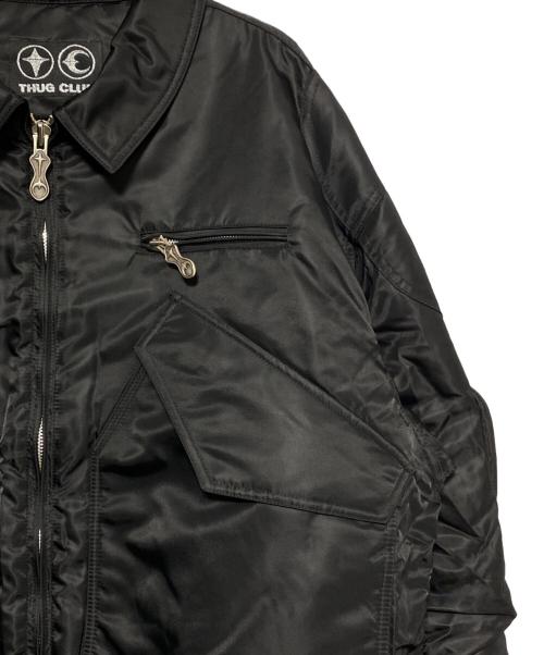 THUG CLUB（サグ クラブ）THUG CLUB (サグ クラブ) NYLON STUDDED BOMBER ブラック サイズ:3の古着・服飾アイテム