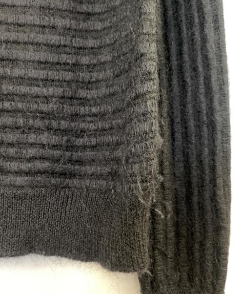 Saint Laurent Paris（サンローランパリ）Saint Laurent Paris (サンローランパリ) モヘア混ボーダーニット ブラック サイズ:XSの古着・服飾アイテム