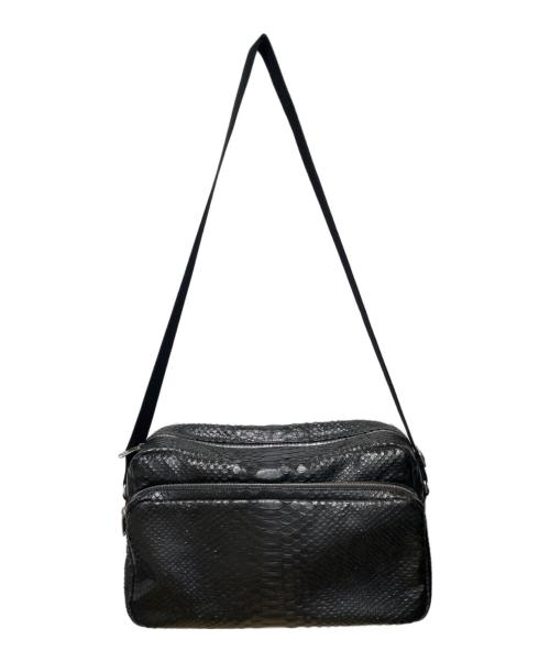 Saint Laurent Paris（サンローランパリ）Saint Laurent Paris (サンローランパリ) 型押しショルダーバッグ ブラックの古着・服飾アイテム