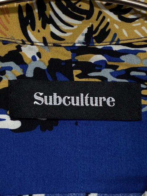 Subculture（サブカルチャー）Subculture (サブカルチャー) ALOHA SHIRT ブルー×イエロー サイズ:3の古着・服飾アイテム