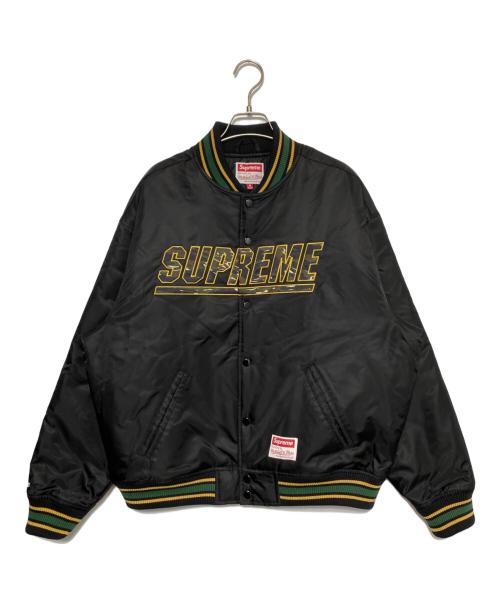 SUPREME（シュプリーム）SUPREME (シュプリーム) MITCHELL & NESS (ミッチェルアンドネス) Camo Logo Varsity Jacket ブラック サイズ:Mの古着・服飾アイテム
