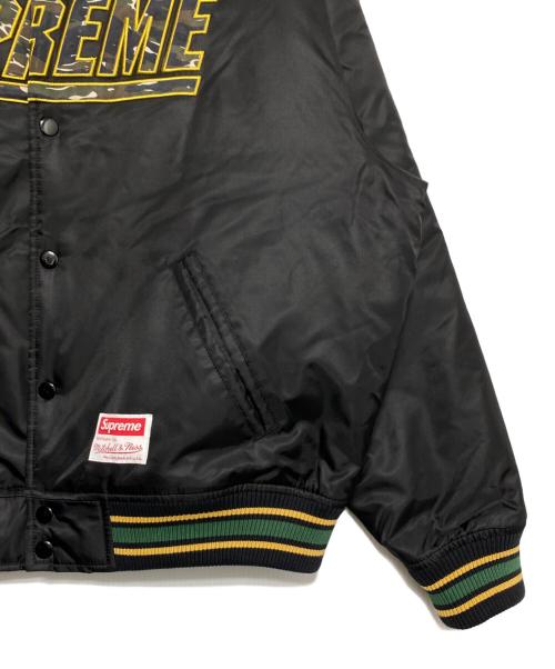 SUPREME（シュプリーム）SUPREME (シュプリーム) MITCHELL & NESS (ミッチェルアンドネス) Camo Logo Varsity Jacket ブラック サイズ:Mの古着・服飾アイテム