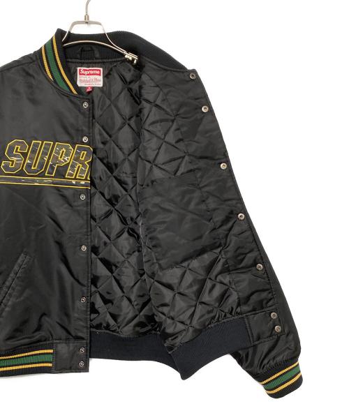SUPREME（シュプリーム）SUPREME (シュプリーム) MITCHELL & NESS (ミッチェルアンドネス) Camo Logo Varsity Jacket ブラック サイズ:Mの古着・服飾アイテム