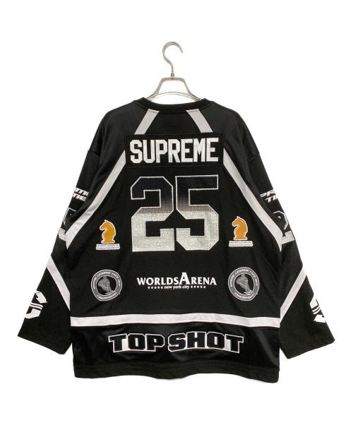 SUPREME（シュプリーム）SUPREME (シュプリーム) Rhinestone Hockey Jersey ブラック サイズ:Mの古着・服飾アイテム