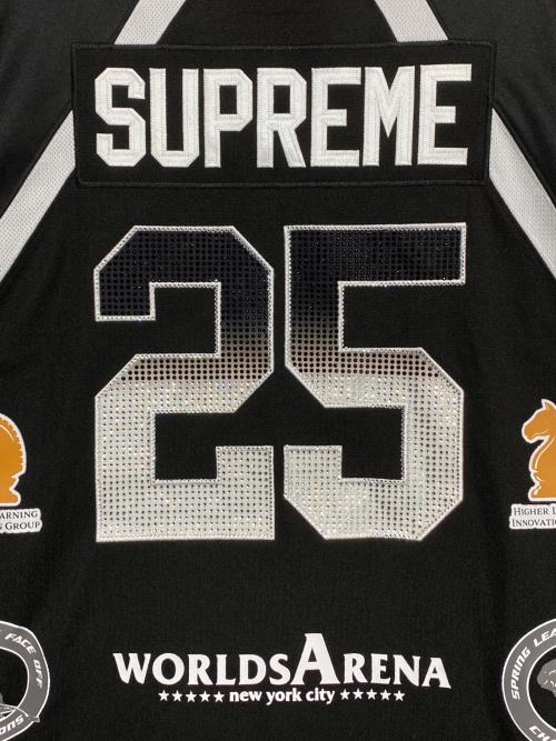 SUPREME（シュプリーム）SUPREME (シュプリーム) Rhinestone Hockey Jersey ブラック サイズ:Mの古着・服飾アイテム