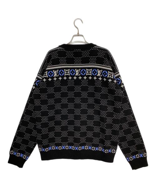 LOUIS VUITTON（ルイ ヴィトン）LOUIS VUITTON (ルイ ヴィトン) ジャガードウールニット ブラック サイズ:Lの古着・服飾アイテム