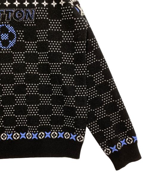 LOUIS VUITTON（ルイ ヴィトン）LOUIS VUITTON (ルイ ヴィトン) ジャガードウールニット ブラック サイズ:Lの古着・服飾アイテム