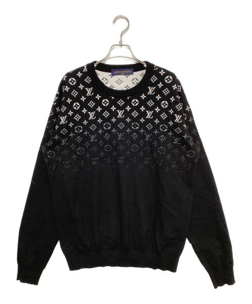 LOUIS VUITTON（ルイ ヴィトン）LOUIS VUITTON (ルイ ヴィトン) モノグラムグラデーションニット ブラック サイズ:Mの古着・服飾アイテム