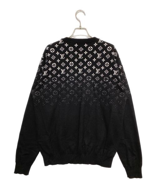 LOUIS VUITTON（ルイ ヴィトン）LOUIS VUITTON (ルイ ヴィトン) モノグラムグラデーションニット ブラック サイズ:Mの古着・服飾アイテム