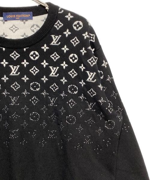 LOUIS VUITTON（ルイ ヴィトン）LOUIS VUITTON (ルイ ヴィトン) モノグラムグラデーションニット ブラック サイズ:Mの古着・服飾アイテム