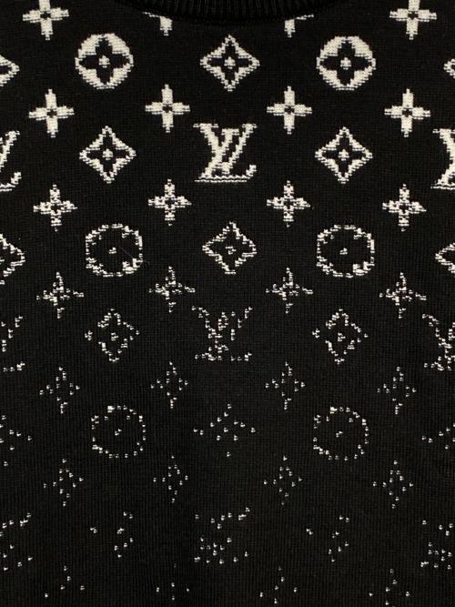 LOUIS VUITTON（ルイ ヴィトン）LOUIS VUITTON (ルイ ヴィトン) モノグラムグラデーションニット ブラック サイズ:Mの古着・服飾アイテム