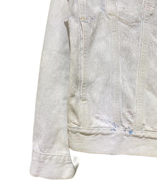 Maison Margiela（メゾンマルジェラ）Maison Margiela (メゾンマルジェラ) ペンキ コーティング デニムジャケット ホワイト×ブルー サイズ:46の古着・服飾アイテム