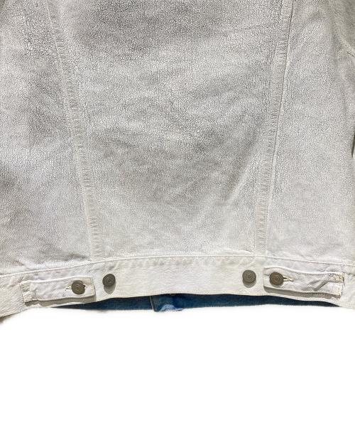 Maison Margiela（メゾンマルジェラ）Maison Margiela (メゾンマルジェラ) ペンキ コーティング デニムジャケット ホワイト×ブルー サイズ:46の古着・服飾アイテム