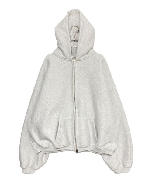 ALEXANDER WANG（アレキサンダー・ワン）ALEXANDER WANG (アレキサンダーワン) OVERSIZED LOGO EMBROIDERED HOODIE グレー サイズ:Mの古着・服飾アイテム
