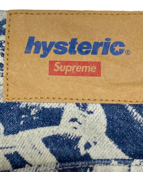 SUPREME（シュプリーム）SUPREME (シュプリーム) Hysteric Glamour (ヒステリックグラマー) CARS BAGGY JEANS ホワイト×ブルー サイズ:34の古着・服飾アイテム