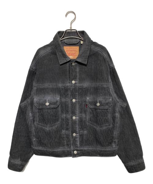 stussy（ステューシー）stussy (ステューシー) LEVI'S (リーバイス) JACQUARD トラッカージャケット グレー サイズ:Sの古着・服飾アイテム