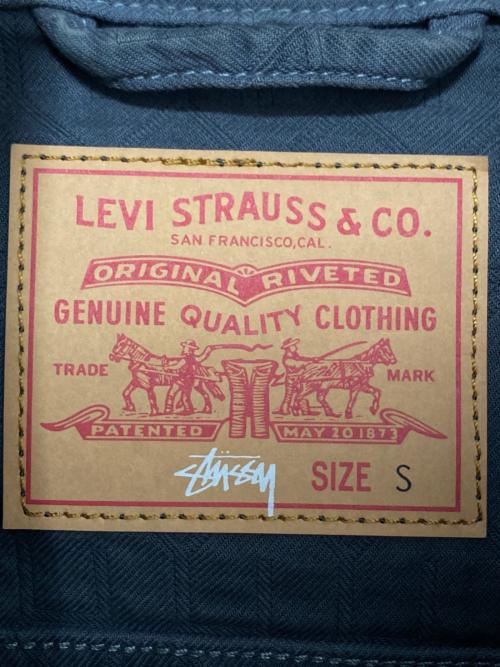 stussy（ステューシー）stussy (ステューシー) LEVI'S (リーバイス) JACQUARD トラッカージャケット グレー サイズ:Sの古着・服飾アイテム