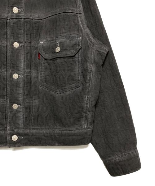 stussy（ステューシー）stussy (ステューシー) LEVI'S (リーバイス) JACQUARD トラッカージャケット グレー サイズ:Sの古着・服飾アイテム