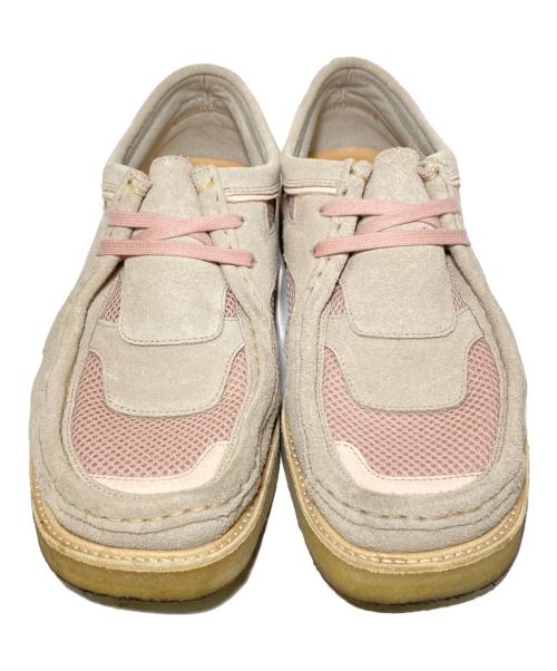 CLARKS ORIGINALS（クラークス オリジナルズ）CLARKS ORIGINALS (クラークス オリジナルズ) UNION (ユニオン) Wallabee UNLA ベージュ×ピンク サイズ:26.5cm(US8.5)の古着・服飾アイテム