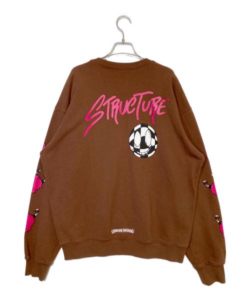 CHROME HEARTS（クロムハーツ）CHROME HEARTS (クロムハーツ) MATTY BOY (マッティー ボーイ) PPO STRUCTURE SWTSHRT ブラウン サイズ:XLの古着・服飾アイテム