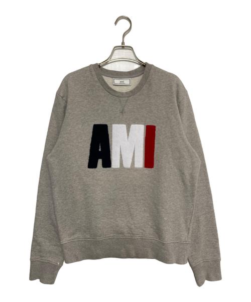 AMI Alexandre Mattiussi（アミアレクサンドルマテュッシ）AMI Alexandre Mattiussi (アミアレクサンドルマテュッシ) COTTON SWEATSHIRT ライトグレー サイズ:Lの古着・服飾アイテム